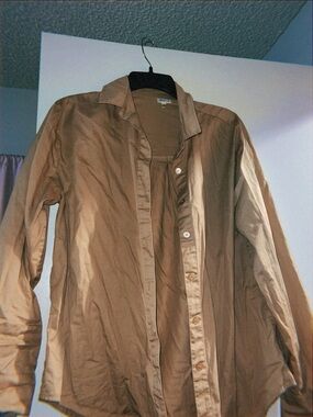 Selfie Tan Button-Down Shirt